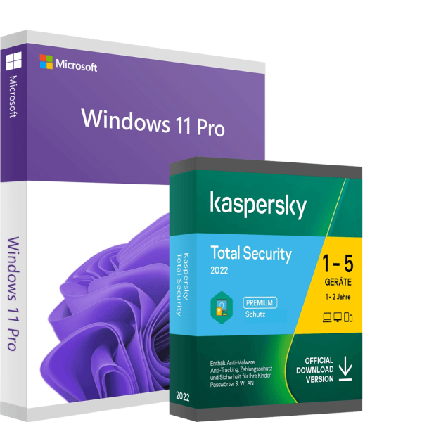 Windows 11 Pro et Kaspersky Total Security 2022